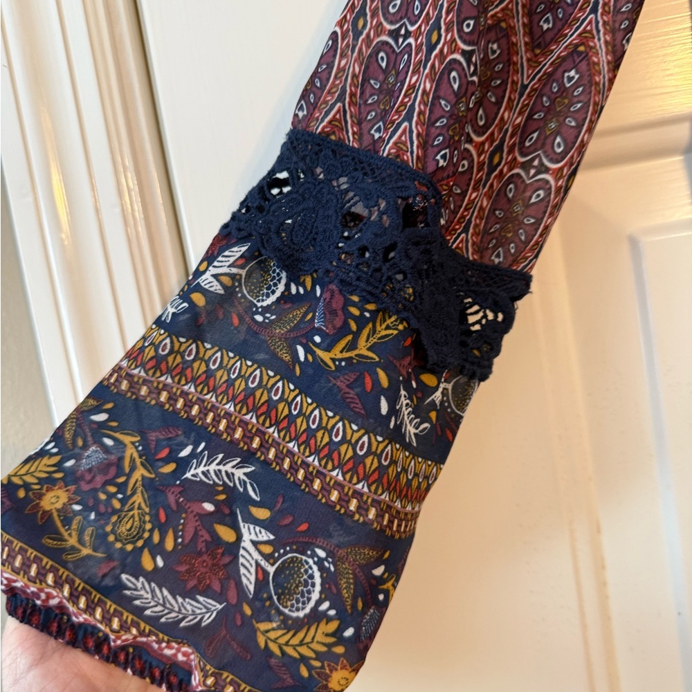 Knox Rose Multicolor Boho Blouse - Picture 3 of 6